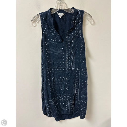 Dress Casual Midi By Time And Tru In Navy, Size: Xs