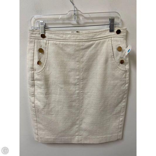 Skirt Midi By Loft In Cream, Size: 8