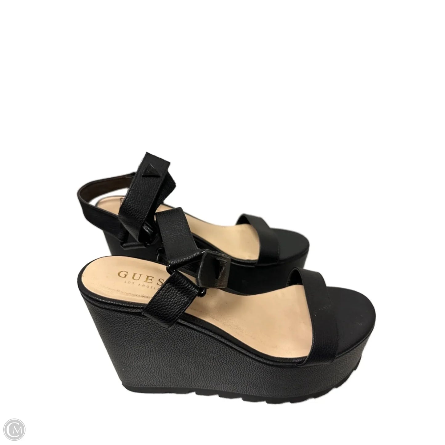 Shoes Heels Platform By Guess In Black, Size: 8.5