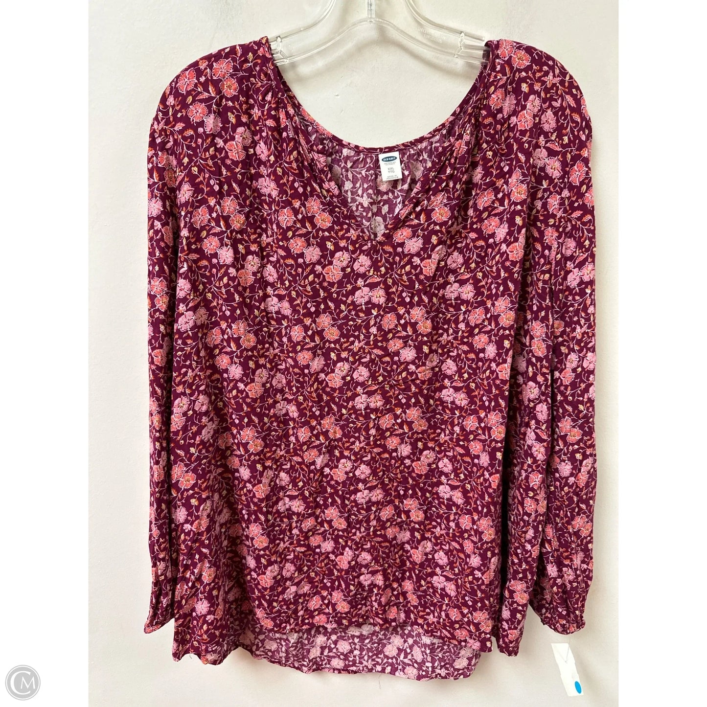 Top Long Sleeve By Old Navy In Purple, Size: 1x