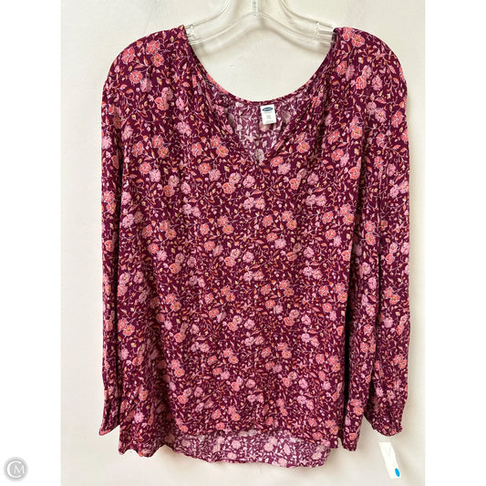 Top Long Sleeve By Old Navy In Purple, Size: 1x