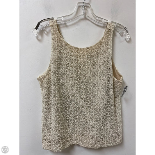 Top Sleeveless By Ann Taylor In Cream, Size: Lp
