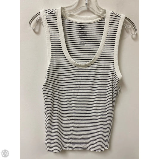 Top Sleeveless By Nine West In Black & White, Size: L