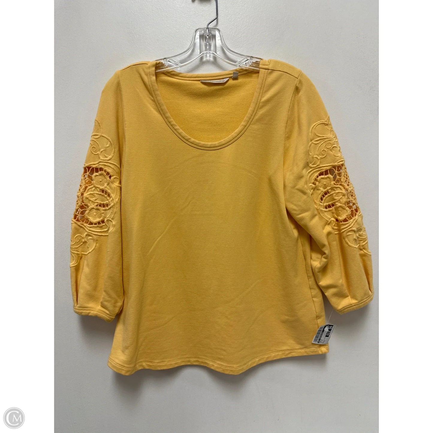 Top Long Sleeve By Soft Surroundings In Yellow, Size: S