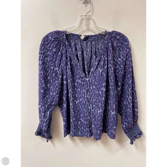 Top Long Sleeve By Rails In Blue & Purple, Size: Xs