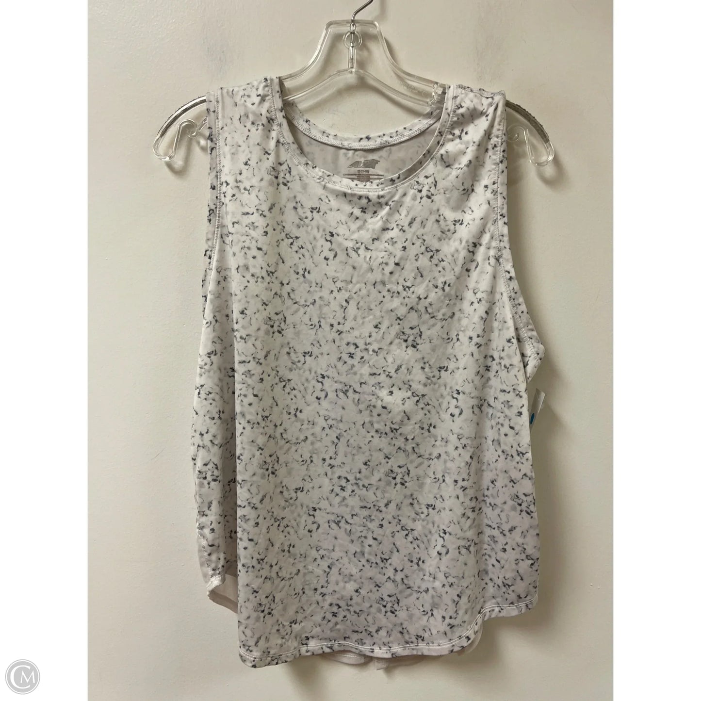 Athletic Tank Top By Avia In Grey & White, Size: M