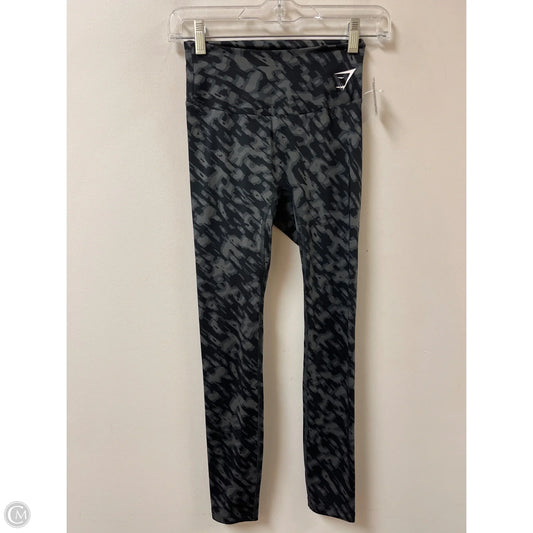 Athletic Leggings By Gym Shark In Black & Grey, Size: Xs