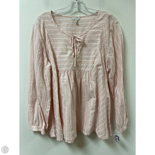 Top Long Sleeve By Lucky Brand In Pink, Size: Xl