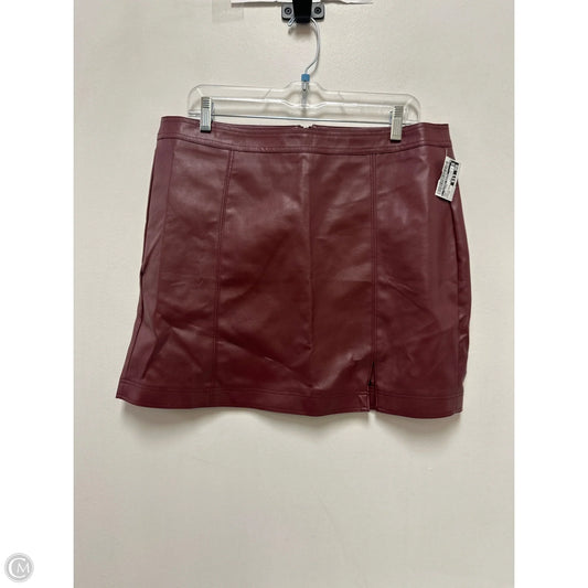 Skirt Midi By Clothes Mentor In Red, Size: 12