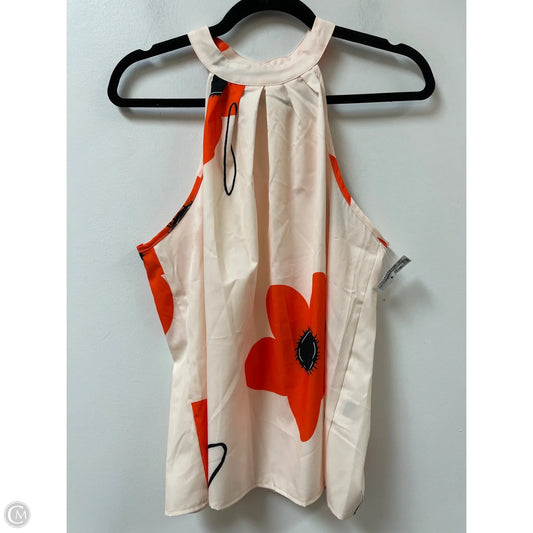 Top Sleeveless By Shein In Orange & Tan, Size: L