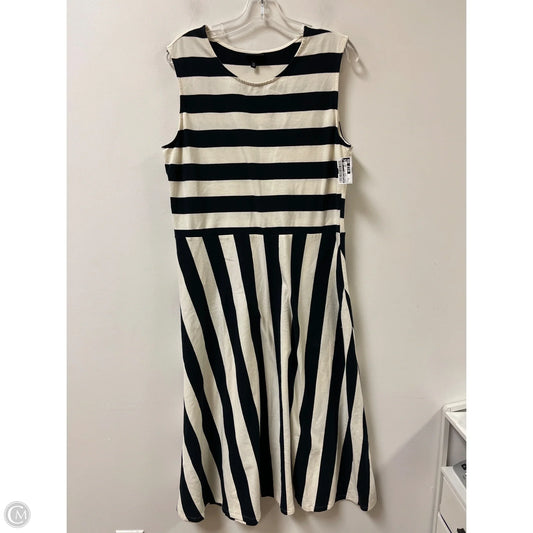 Dress Casual Maxi By Who What Wear In Black & Cream, Size: Xl