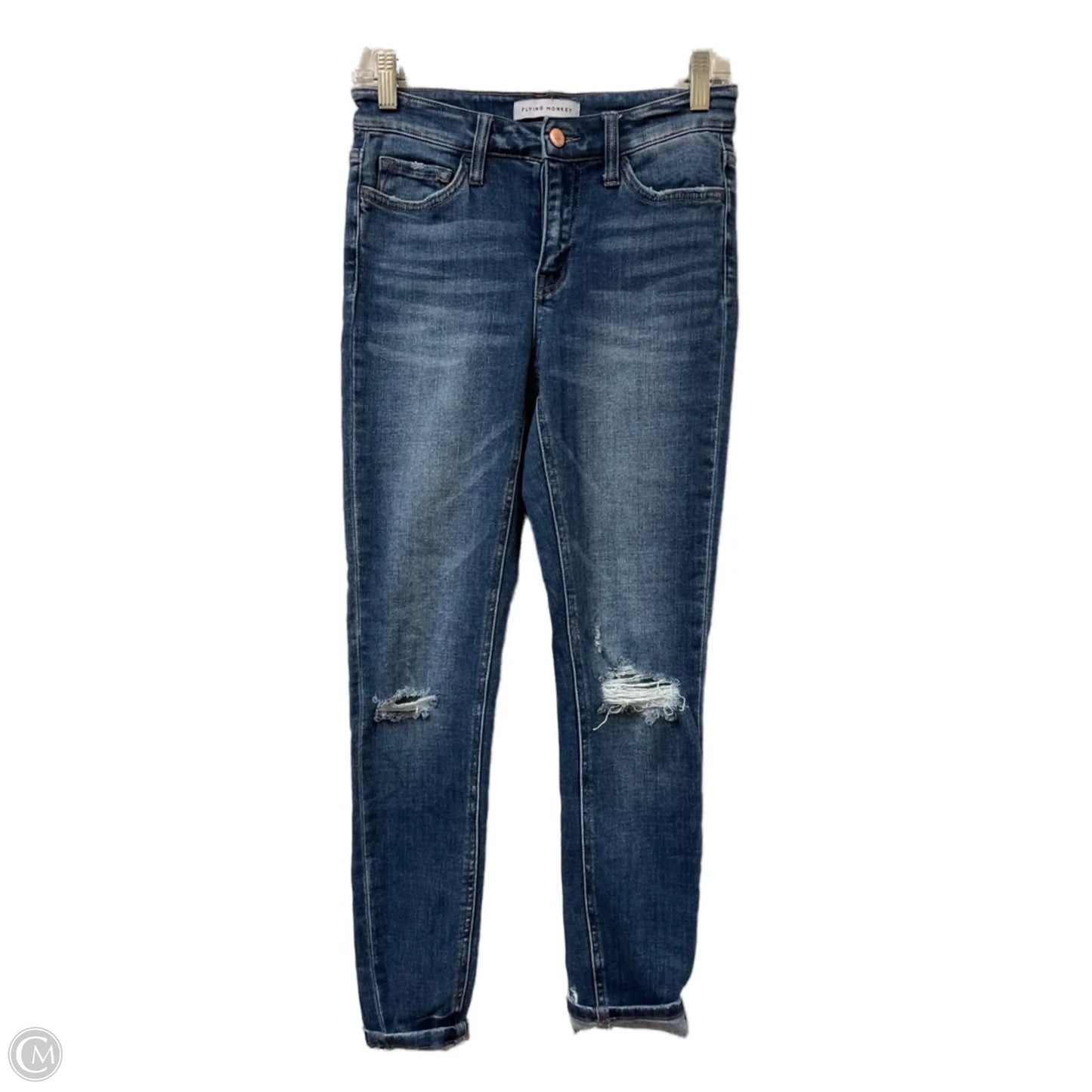 Jeans Skinny By Flying Monkey In Blue Denim, Size: 2