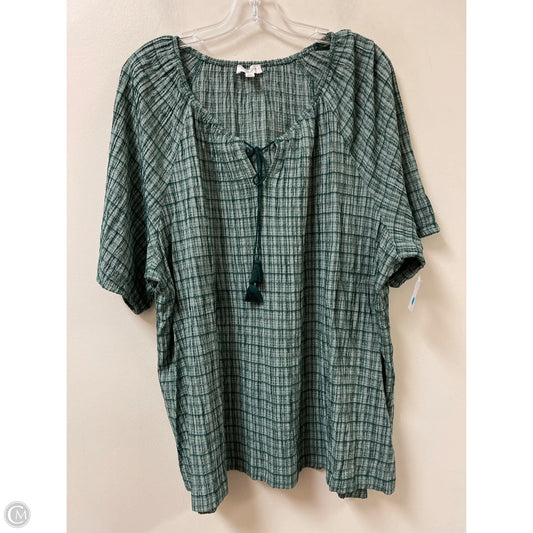 Top Short Sleeve By West Bound In Green, Size: 2x