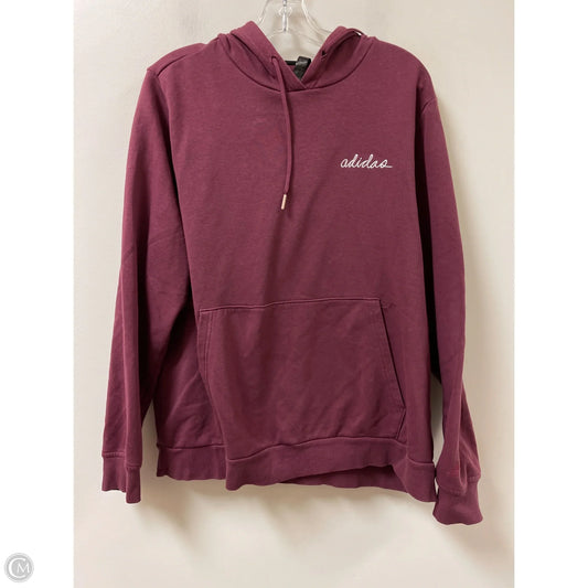 Athletic Sweatshirt Hoodie By Adidas In Red, Size: S