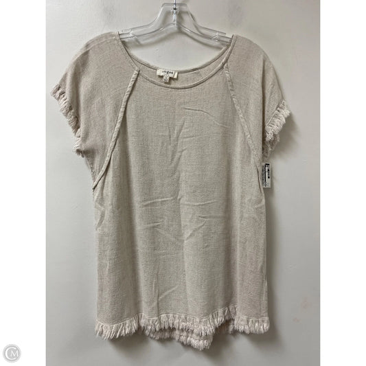 Top Short Sleeve By Umgee In Cream, Size: S