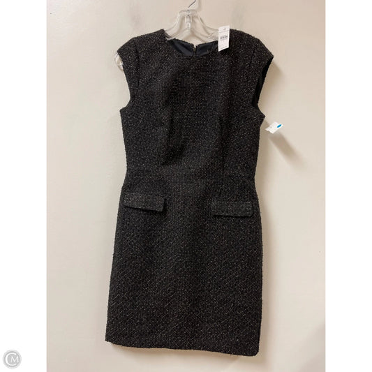Dress Casual Midi By Ann Taylor In Black & Gold, Size: S