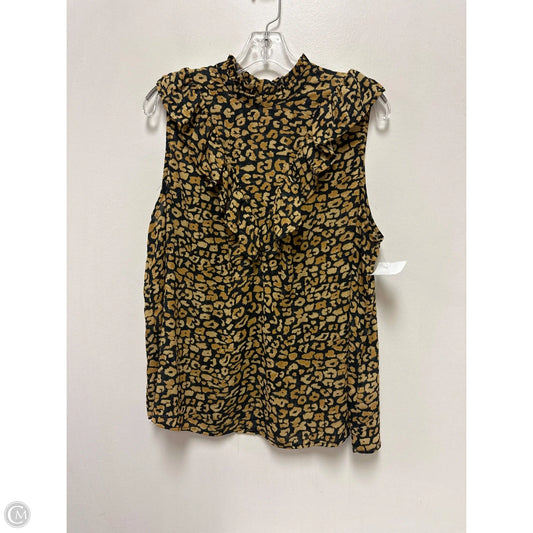 Top Sleeveless By Who What Wear In Animal Print, Size: 1x