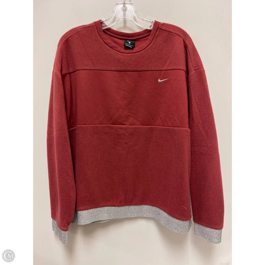 Athletic Sweatshirt Crewneck By Nike In Red, Size: L