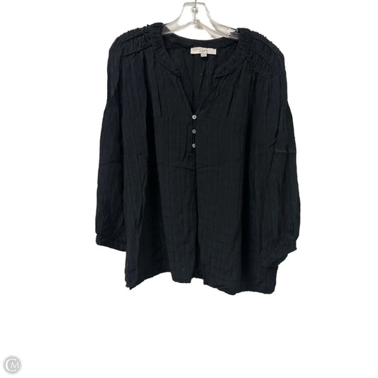 Top Long Sleeve By Loft In Black, Size: Xl