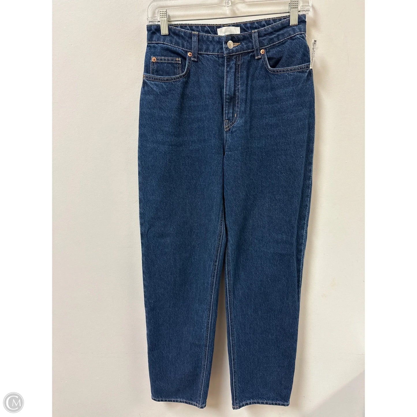 Jeans Straight By H&m In Blue Denim, Size: 4