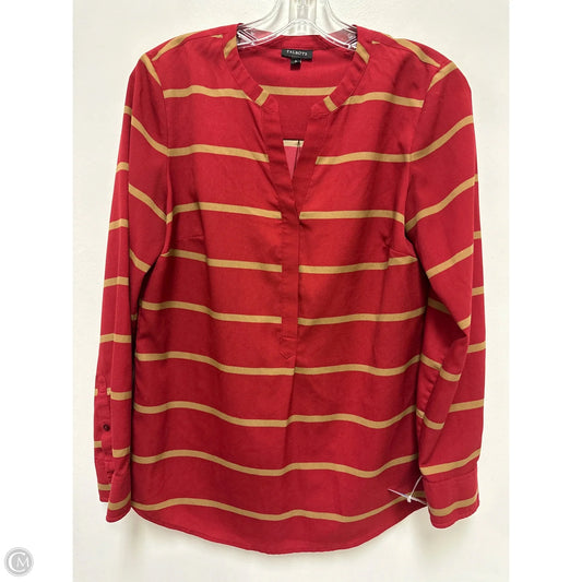 Top Long Sleeve By Talbots In Gold & Red, Size: S