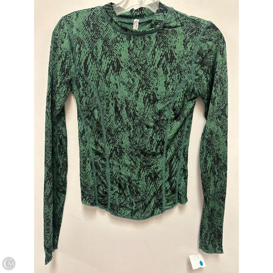 Top Long Sleeve By Free People In Black & Green, Size: S