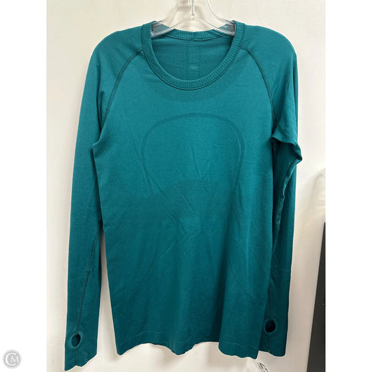 Athletic Top Long Sleeve Crewneck By Lululemon In Green, Size: M