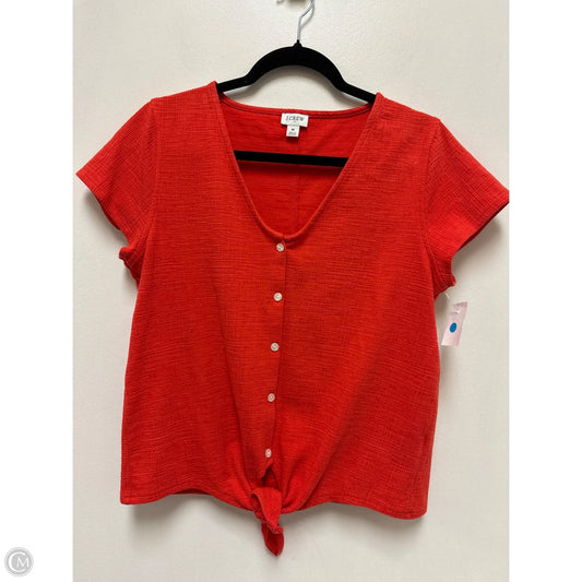 Blouse Short Sleeve By J. Crew In Orange, Size: M