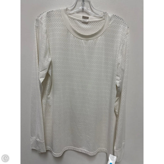 Athletic Top Long Sleeve Crewneck By Zyia In White, Size: Xl