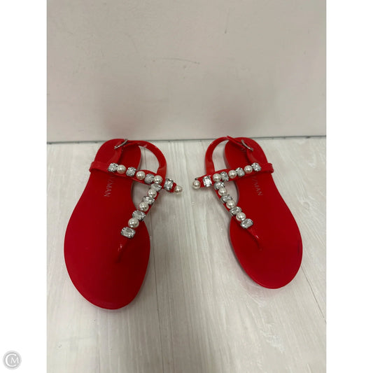 Sandals Designer By Stuart Weitzman In Red, Size: 6