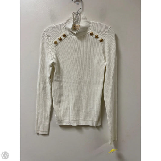 Top Long Sleeve By Elie Tahari In White, Size: L