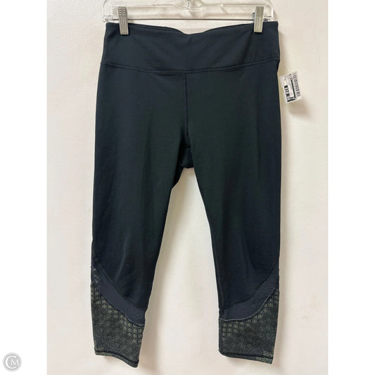 Athletic Leggings By Gaiam In Black & Green, Size: 8