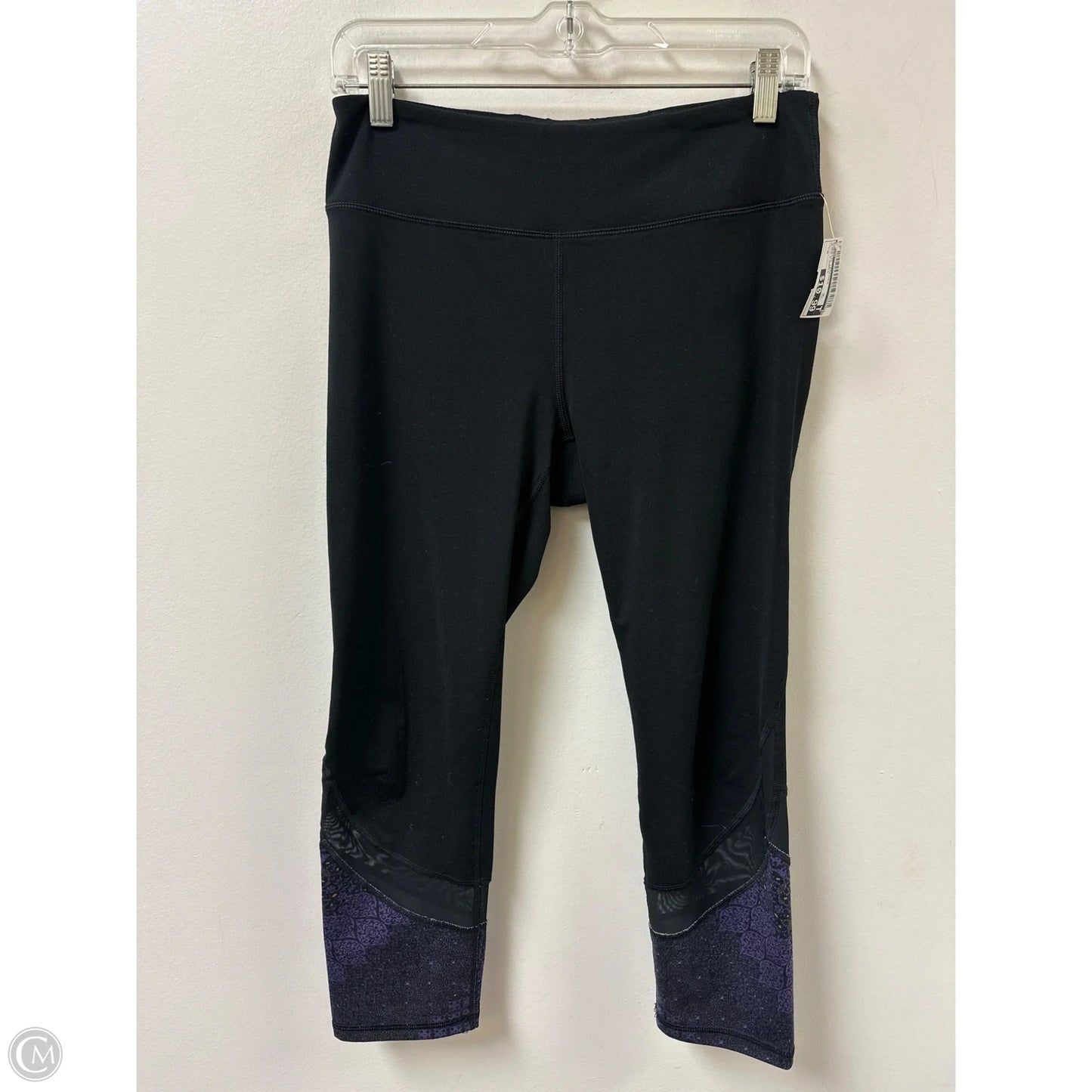 Athletic Leggings By Gaiam In Black & Purple, Size: M