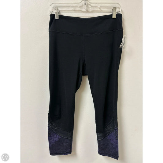 Athletic Leggings By Gaiam In Black & Purple, Size: M