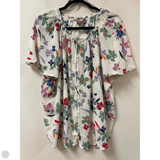 Top Short Sleeve By Style And Co Collection Women In Floral Print, Size: 2x