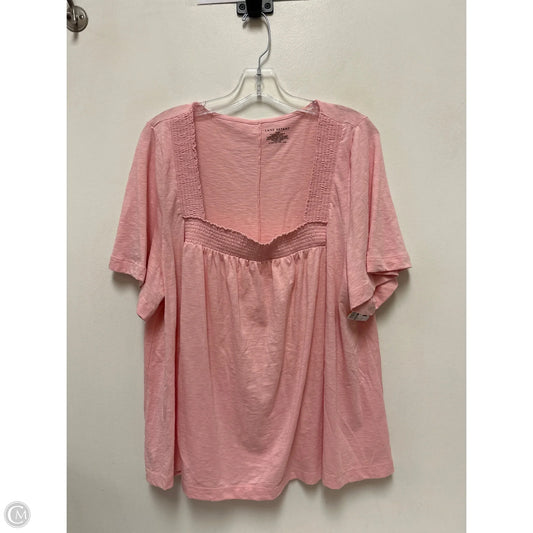Top Short Sleeve By Lane Bryant In Pink, Size: 1x
