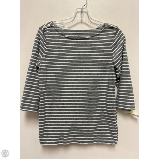 Top Long Sleeve By Croft And Barrow In Grey, Size: M