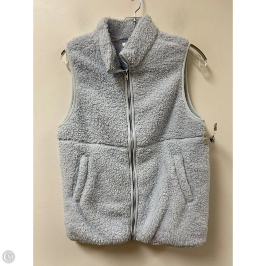 Vest Faux Fur & Sherpa By Clothes Mentor In Blue, Size: S