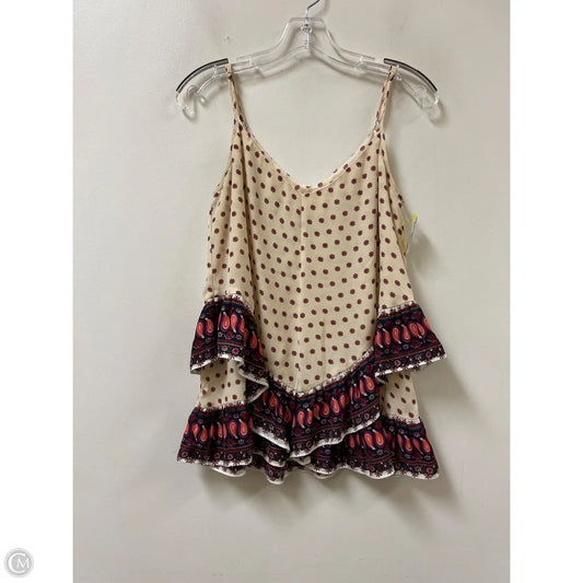 Top Sleeveless By Maeve In Purple & Tan, Size: M