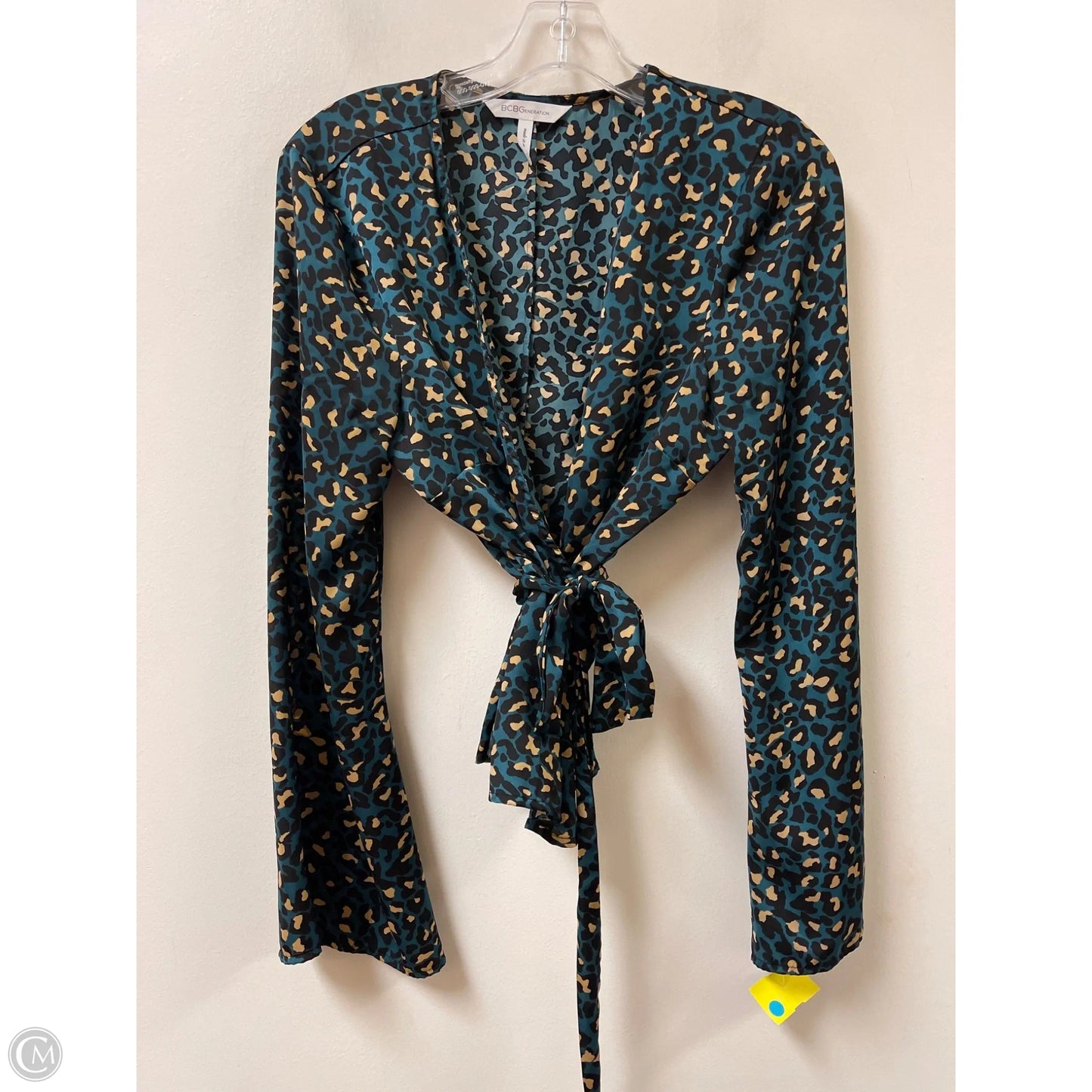 Blouse Long Sleeve By Bcbgeneration In Animal Print, Size: M
