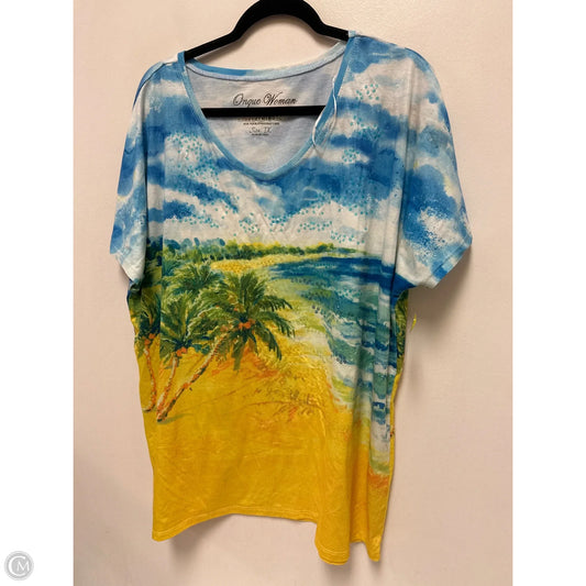 Top Short Sleeve By Onque In Multi-colored, Size: 1x