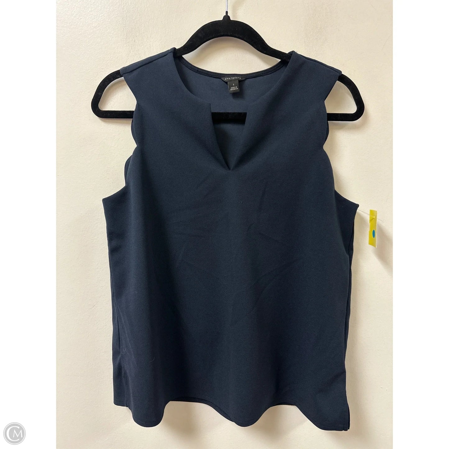 Top Sleeveless By Ann Taylor In Navy, Size: S