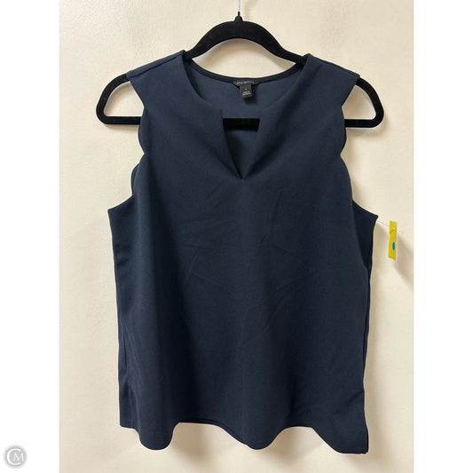 Top Sleeveless By Ann Taylor In Navy, Size: S