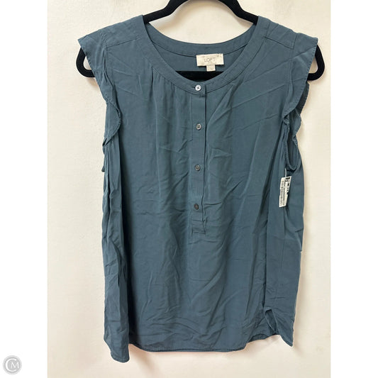 Top Sleeveless By Loft In Blue, Size: L