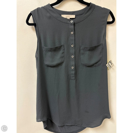 Top Sleeveless By Loft In Grey, Size: M