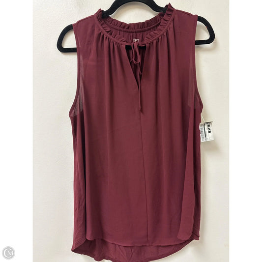 Top Sleeveless By Loft In Red, Size: L