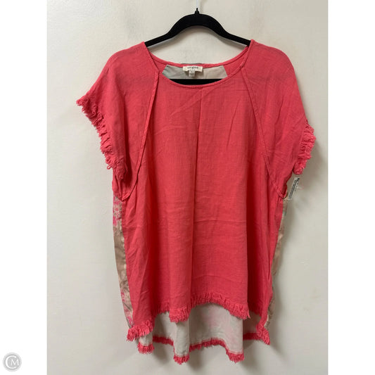 Top Short Sleeve By Umgee In Pink, Size: L