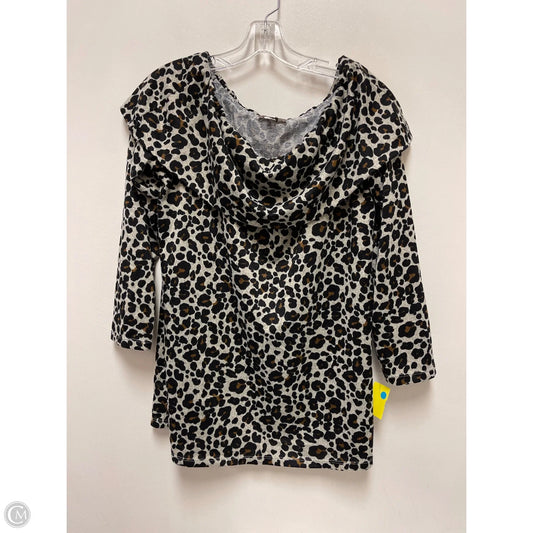 Top Long Sleeve By Loft In Animal Print, Size: L
