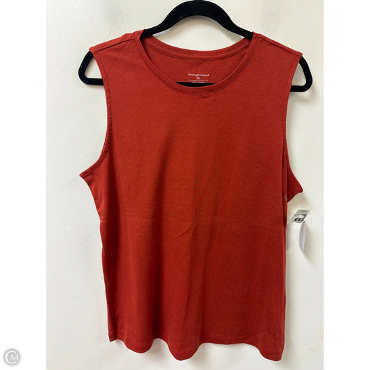Top Sleeveless By Christopher And Banks In Orange, Size: Xl