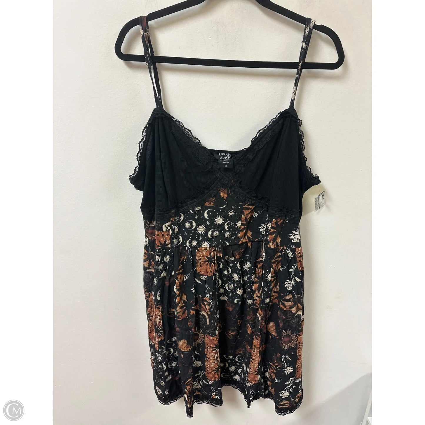 Top Sleeveless By Clothes Mentor In Black & Brown, Size: 3x